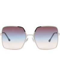 Isabel Marant - Rectangular Metal Frame Sunglasses - Lyst