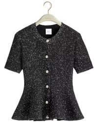 Dior - Short-Sleeved Peplum Cardigan - Lyst