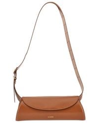Jil Sander - Cannolo Logo Embossed Small Shoulder Bag - Lyst