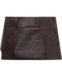 Courreges - Oblique Vinyl Mini Skirt - Lyst