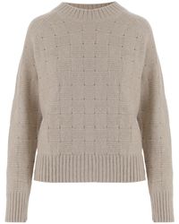 Allude - Textured Knit Knitted Sweater - Lyst
