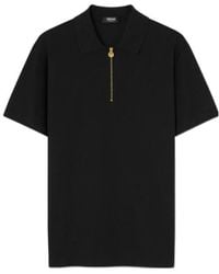Versace - 1/4 Zipped Short-Sleeved Polo Shirt - Lyst