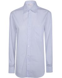 Aspesi - Striped-Pattern Cotton Shirt - Lyst