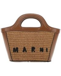 Marni - Tropicalia Logo Embroidered Micro Tote Bag - Lyst