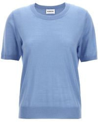 P.A.R.O.S.H. - Fine-Knit Short-Sleeve Jumper - Lyst