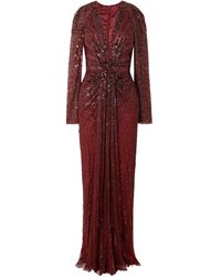 Jenny Packham - Nina Gathered Embellished Tulle Gown - Lyst