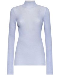 Maison Margiela - Sheer Ribbed Knitted Top - Lyst