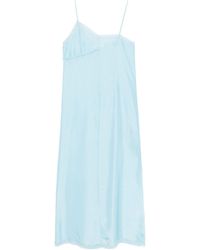 MM6 by Maison Margiela - Asymmetric Silk Maxi Dress - Lyst