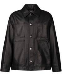 Bottega Veneta - Pocket Detailed Leather Jacket - Lyst