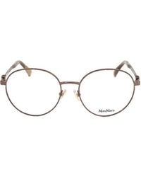Max Mara - Round Frame Glasses - Lyst