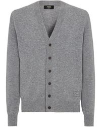 Fendi - Button-Up Knitted Cardigan - Lyst