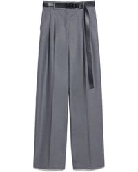 Max Mara - Studio Belted Straight Leg Trousers - Lyst