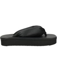 Rick Owens - Minimalist Leather Slide Sandals - Lyst