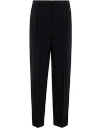Giorgio Armani - Straight-Leg Cady Trousers - Lyst