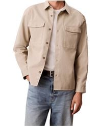 Calvin Klein - Cotton Twill Utility Overshirt - Lyst