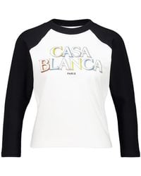 CASABLANCA - Logo Baseball T-Shirt - Lyst