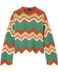 Alanui - Round-Collar And Long-Sleeved Sweater - Lyst