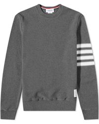 Thom Browne - 4-Bar Stripe Cotton Jumper - Lyst