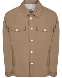 Lardini - Long Sleeved Press-Stud Overshirt - Lyst