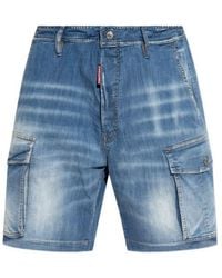 DSquared² - Cargo Denim Shorts - Lyst