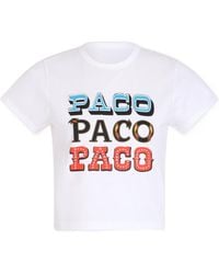 Rabanne - Rabanne Paco Graphic Printed Crewneck T-Shirt - Lyst