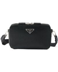 Prada - Brique Saffiano Leather Bag - Lyst