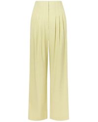 Veronica Beard - Linen-Blend Twill Wide-Leg Pants - Lyst