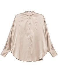 Brunello Cucinelli - Band-Collar Shirt - Lyst