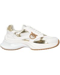 Pinko - Logo-Patch Round Toe Sneakers - Lyst