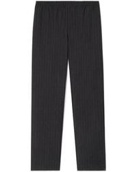 Burberry - Pinstriped Wool Track Pants - Lyst