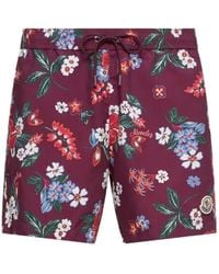 Moncler - Floral Print Swim Shorts - Lyst