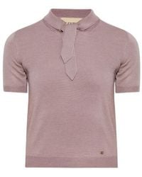 Valentino - Scarf Detailed Short-Sleeved Top - Lyst