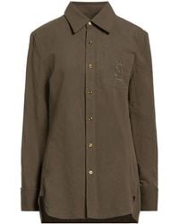 Saint Laurent - Solid Color Long Sleeve Shirt - Lyst