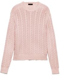 Prada - Crewneck Ribbed Jumper - Lyst