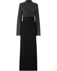 Solace London - The Lolo Crystal-Embellished Crepe Gown - Lyst