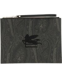 Etro - Paisley Jacquard Zipped Clutch Bag - Lyst