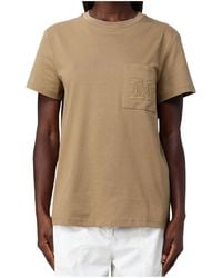 Max Mara - Papaia Logo Patch Crewneck T-Shirt - Lyst