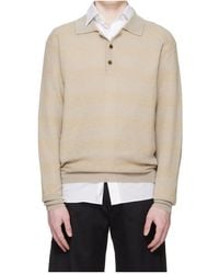 Ssstein - Striped Long-Sleeve Polo - Lyst