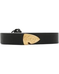 Burberry - Thin Leather B Shield End Belt - Lyst
