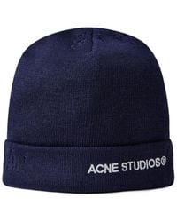 Acne Studios - Logo Knitted Hat - Lyst