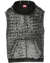 DIESEL - Kangaroo Pocket Hooded Vest - Lyst