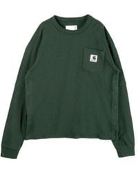 Sacai - X Carhartt Wip Logo Patch Crewneck Sweatshirt - Lyst