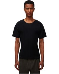 Homme Plissé Issey Miyake - Homme Plissé Issey Miyake Mc May Drop Shoulder Pleated T-Shirt - Lyst