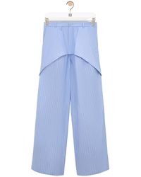 Loewe - Asymmetric Stripe Wide-Leg Pants - Lyst