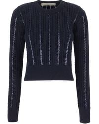 Golden Goose - Sequin Embellished Cable-Knit Jumper - Lyst