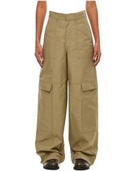 Loewe - High-Waist Wide-Leg Cargo Trousers - Lyst