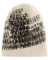 Y-3 - Printed Ribbed-Knit Beanie - Lyst