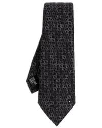 Giorgio Armani - Monogram Pattern Tie - Lyst
