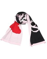 Moschino - Wool Scarf With Love Pattern - Lyst