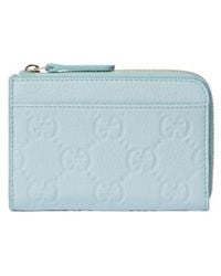 Gucci - Gg Emblem Zip Card Case - Lyst
